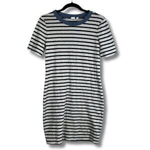 GAP T-shirt Dress, Striped Fitted T shirt Dress Medium, Stretchy t shirt dress